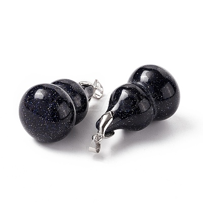 Synthetic Blue Goldstone Pendants G-G846-02P-02-1