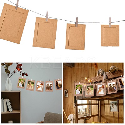 5 Sets 5 Styles Rectangle Cowhide Paper Hanging Photo Frame DIY-CJ0002-66-1