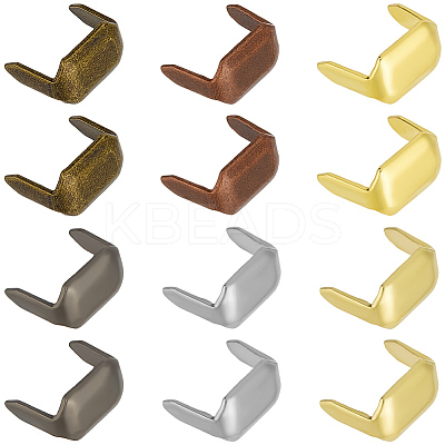 180Pcs 6 Colors Rectangle Brass Belt Loop Fastener KK-CY0001-11-1