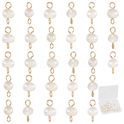 30Pcs Natural Cultured Freshwater Pearl Connector Charms PALLOY-SC00005-1