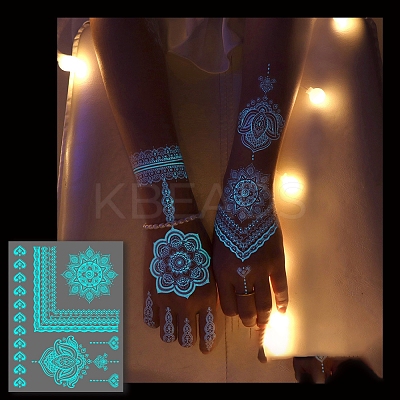 Luminous Removable Temporary Water Proof Tattoos Paper Stickers PW-WG10232-15-1