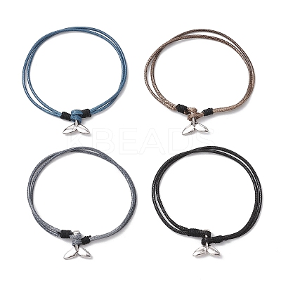 Whale Fishtail Alloy Charm Bracelets BJEW-JB11853-1