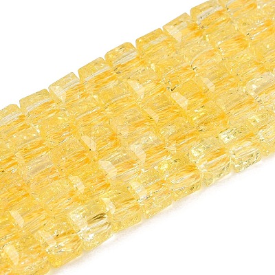Crackle Transparent Glass Beads Strands GLAA-N062-4mm-08-1