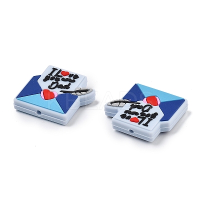 Father's Day Silicone Beads SIL-V006-02H-1