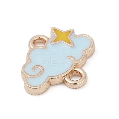 Alloy Enamel Star Cloud Connector Charms PALLOY-V001-04B-1