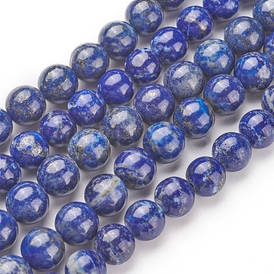 Natural Lapis Lazuli Bead Strands X-G-G953-02-6mm-1