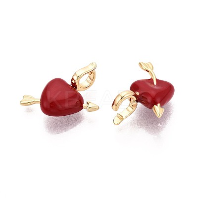 Brass Enamel Pendants KK-T072-20G-1