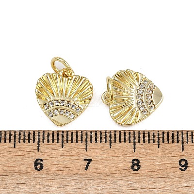 Brass Micro Pave Cubic Zirconia Pendants ZIRC-I367-04G-05-1