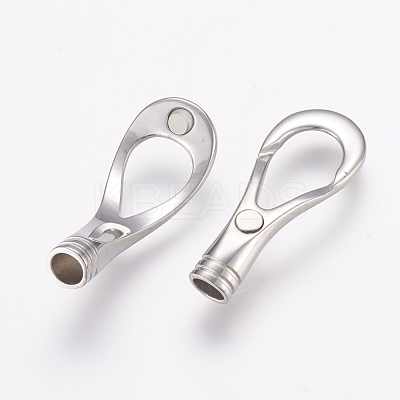 Tarnish Resistant 304 Stainless Steel Magnetic Clasps with Glue-in Ends X-STAS-L189-14P-1