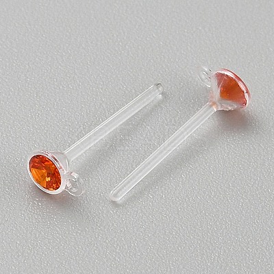 Resin Stud Earring Finding RESI-WH20001-08F-1