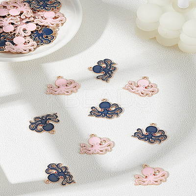 32Pcs 2 Colors Alloy Enamel Pendants ENAM-LP0001-90-1