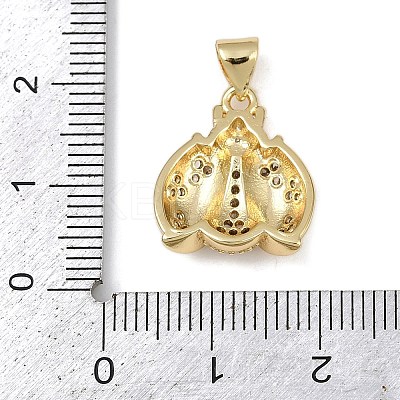 Brass Micro Pave Cubic Zirconia Pendants KK-A260-07C-G-1