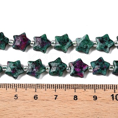 Natural Ruby in Zoisite Beads Strands G-T138-194-1