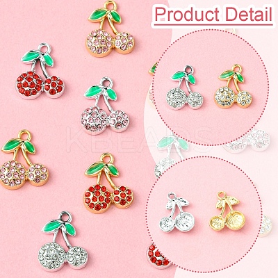 12Pcs 6 Colors Rack Plating Alloy Pendants FIND-FS0003-11-1