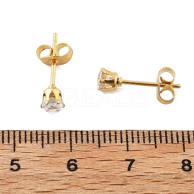 304 Stainless Steel Stud Earrings EJEW-I229-03G-A-1
