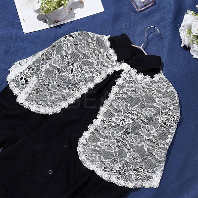 Detachable Polyester Bridal Lace Shawls AJEW-WH0248-14B-1