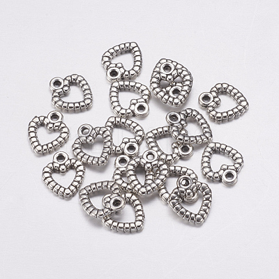 Heart Tibetan Style Alloy Charms AC0324-1