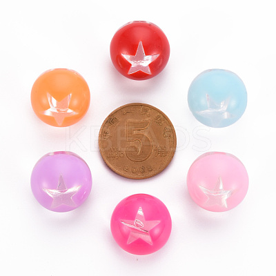 1-Hole Transparent Acrylic Buttons TACR-S154-51B-1