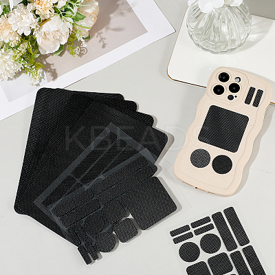 8Pcs 2 Styles PEVA Rubber Anti-Slip Hexagonal Phone Grip Tape Stickers for Phones AJEW-SP0002-64A-02-1