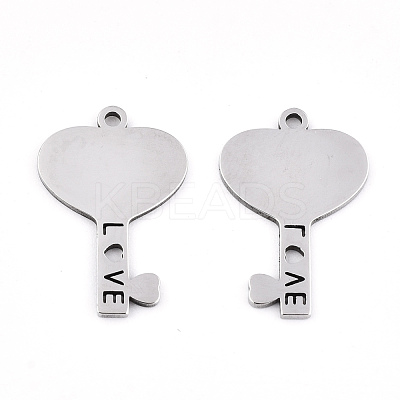 Non-Tarnish Valentine's Day 201 Stainless Steel Pendants STAS-S081-085-1