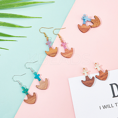 DIY Wooden Dangle Earring Making Kits DIY-OC0006-43-1