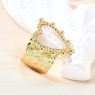 Brass Cuff Rings for Women RJEW-F183-02B-G-1
