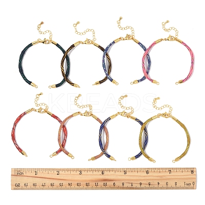 8Pcs 8 Colors Nylon Cord Bracelets MAK-FS0001-05-1
