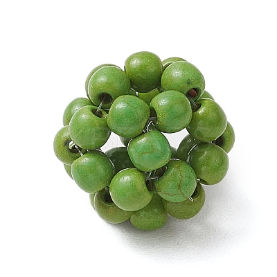 Round Woven Beads TURQ-JF-4MM-02-1