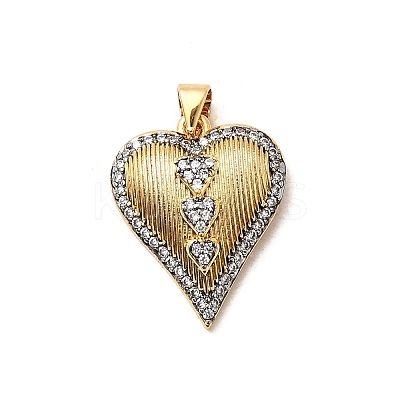 Brass Micro Pave Cubic Zirconia Pendants KK-A266-04B-G-1
