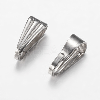 Tarnish Resistant 304 Stainless Steel Snap On Bails STAS-I097-045P-1