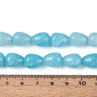 Baking Paint Crackle Glass Beads Strands DGLA-N019-03A-02-1