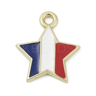 Independence Day Alloy Enamel Pandants PALLOY-V001-07B-1