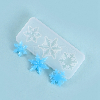 Christmas Theme DIY Snowflake Pendant Silicone Molds DIY-F114-33-1