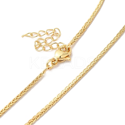 Brass Wheat Chain Necklace X-NJEW-R260-03G-1