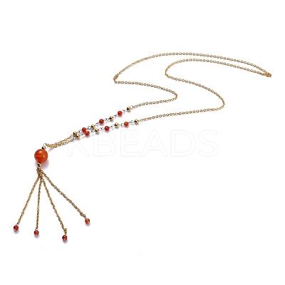 304 Stainless Steel Pendant Necklaces NJEW-H210-G-G-1