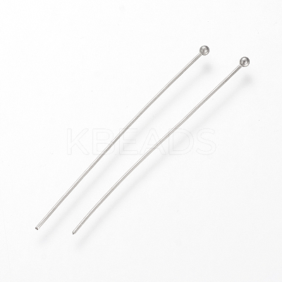Tarnish Resistant 304 Stainless Steel Ball Head pins STAS-S066-70x0.5mm-1