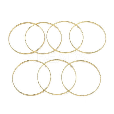7Pcs Flat Vacuum Plating PVD Vacuum Plating 201 Stainless Steel Bangles Sets for Women BJEW-F476-07G-02-1