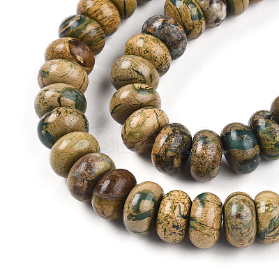 Natural Verdite Stone Beads Strands G-T140-72A-1