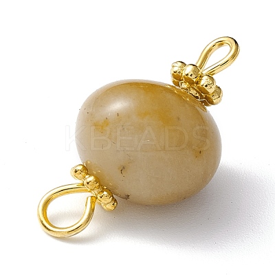 Natural Topaz Jade Links Connectors PALLOY-JF01091-04-1