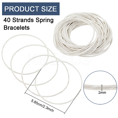 40 Strands Spring Bracelets TWIR-BC0001-51S-1