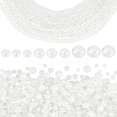 9 Strands 3 Style Electroplate Glass Beads Strands EGLA-PH0001-29-1