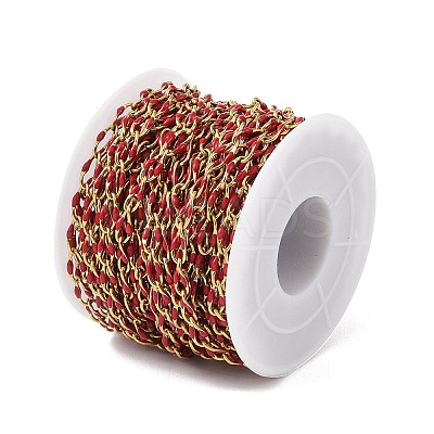 Ion Plating(IP) 304 Stainless Steel Dapped Chains AJEW-Q150-09G-06-1