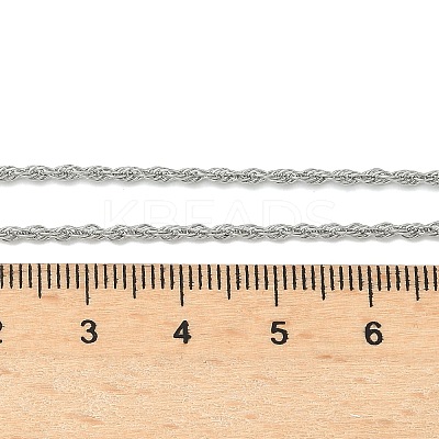 304 Stainless Steel Rope Chain Necklaces NJEW-Z084-02P-02-1