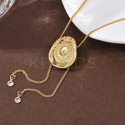 Brass Cowboy Hat Bolo Tie Lariat Necklaces LS-NJEW-D346-01G-1