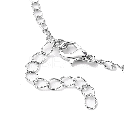 Valentine's Day Alloy and 201 Stainless Steel Word Love Pendant Necklaces NJEW-JN04693-1