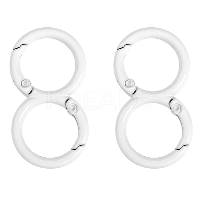 Spray Painted Alloy 8-shaped Keychain Clasps PW-WGE4E28-13-1