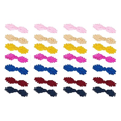 28sets 7 color Handmade Chinese Frogs Knots Buttons Sets BUTT-NB0001-38-1-1