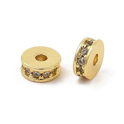 Rack Plating Brass Micro Pave Cubic Zirconia Beads KK-F879-15G-01-1
