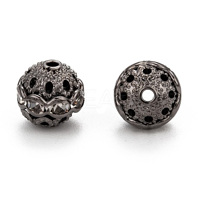 Brass Rhinestone Beads RB-H041-12-1
