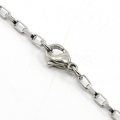 Tarnish Resistant Box Chain Necklace for Men LS-NJEW-F027-17-2mm-1